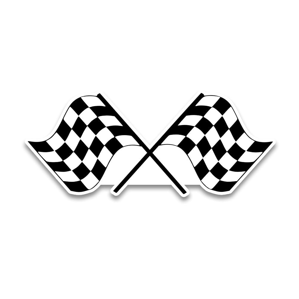 Racing Flag Bumper Sticker - Bumper Stickers | STICK IT UP