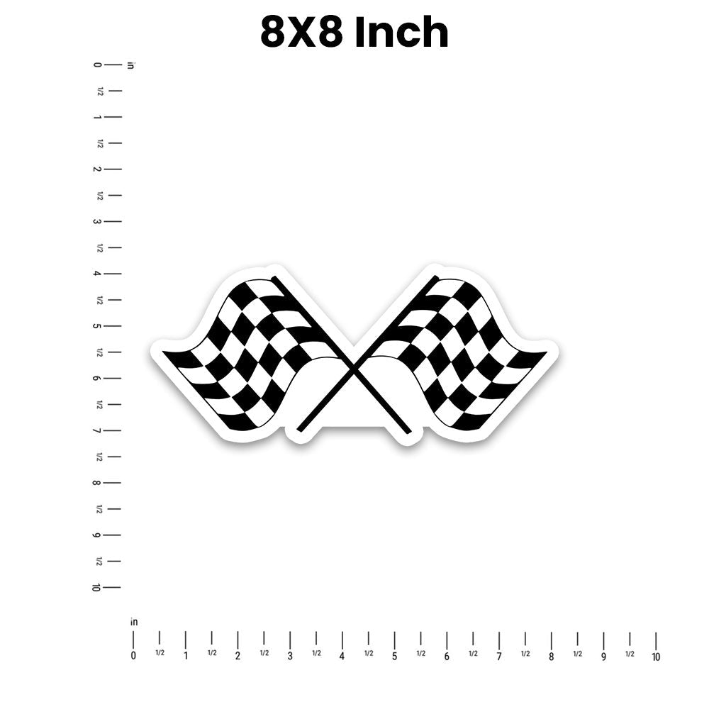 Racing Flag Bumper Sticker - Bumper Stickers | STICK IT UP