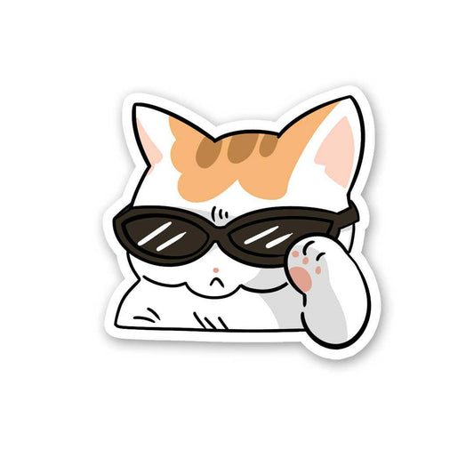 Rizz Cat Sticker waterproof vinyl decal for laptop, bike, car & bottle