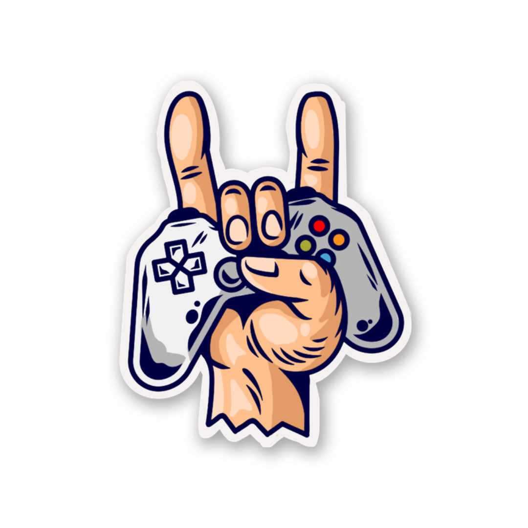 Rock On : Gamer Sticker waterproof vinyl decal for laptop, bike, car & bottle