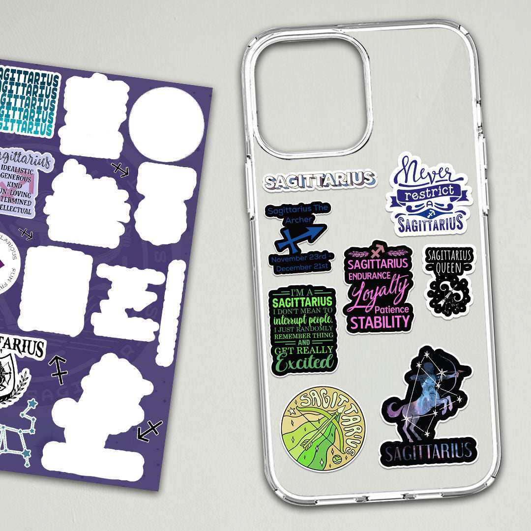 Sagittarius Zodiac Sticker Sheet - die-cut vinyl sticker sheet | STICK IT UP Canada