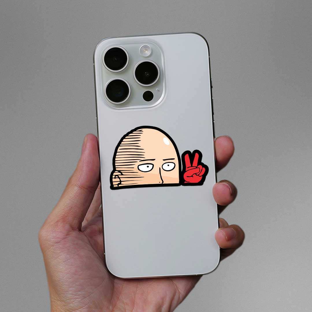 Saitama Peace Sticker - Stickers | STICK IT UP