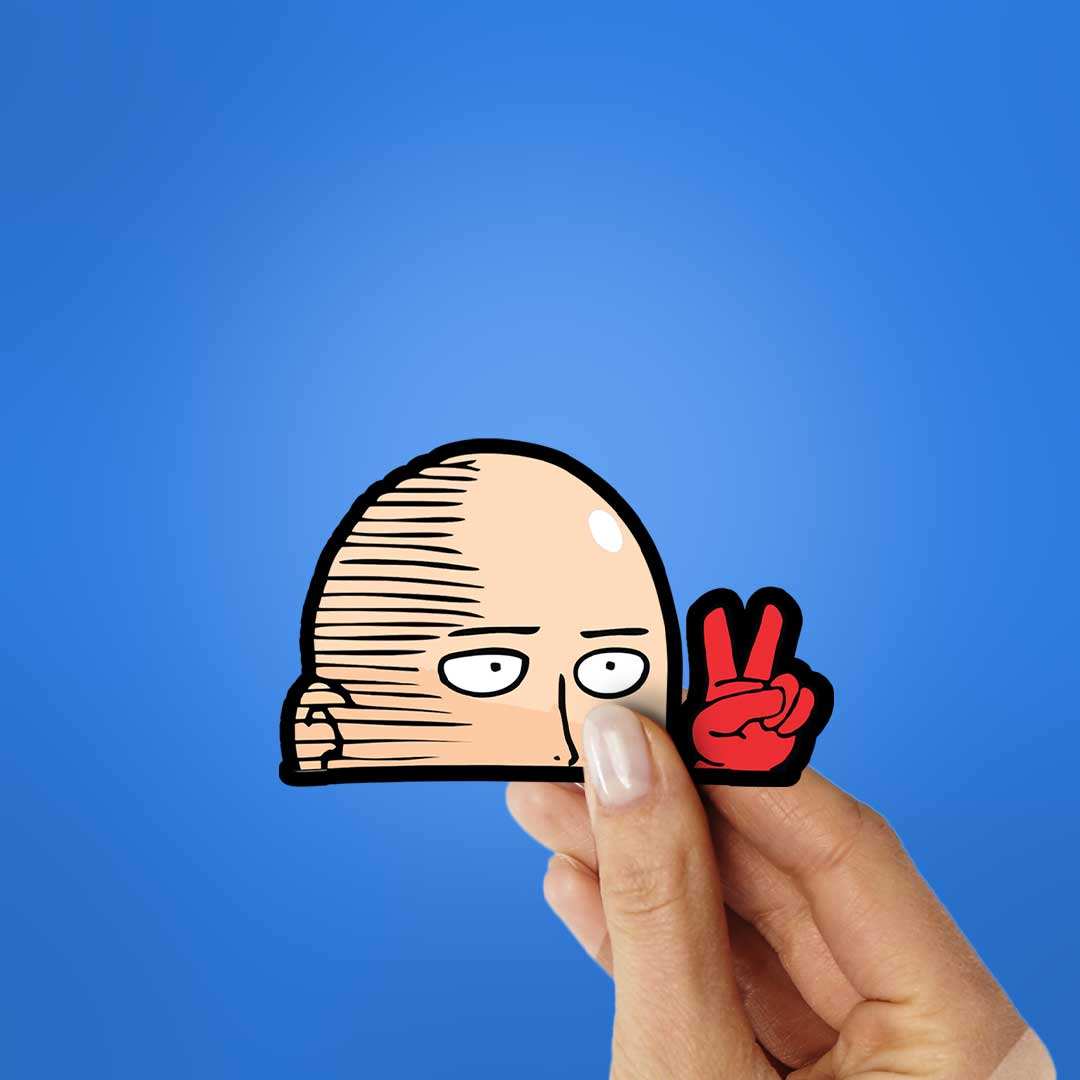 Saitama Peace Sticker - Stickers | STICK IT UP