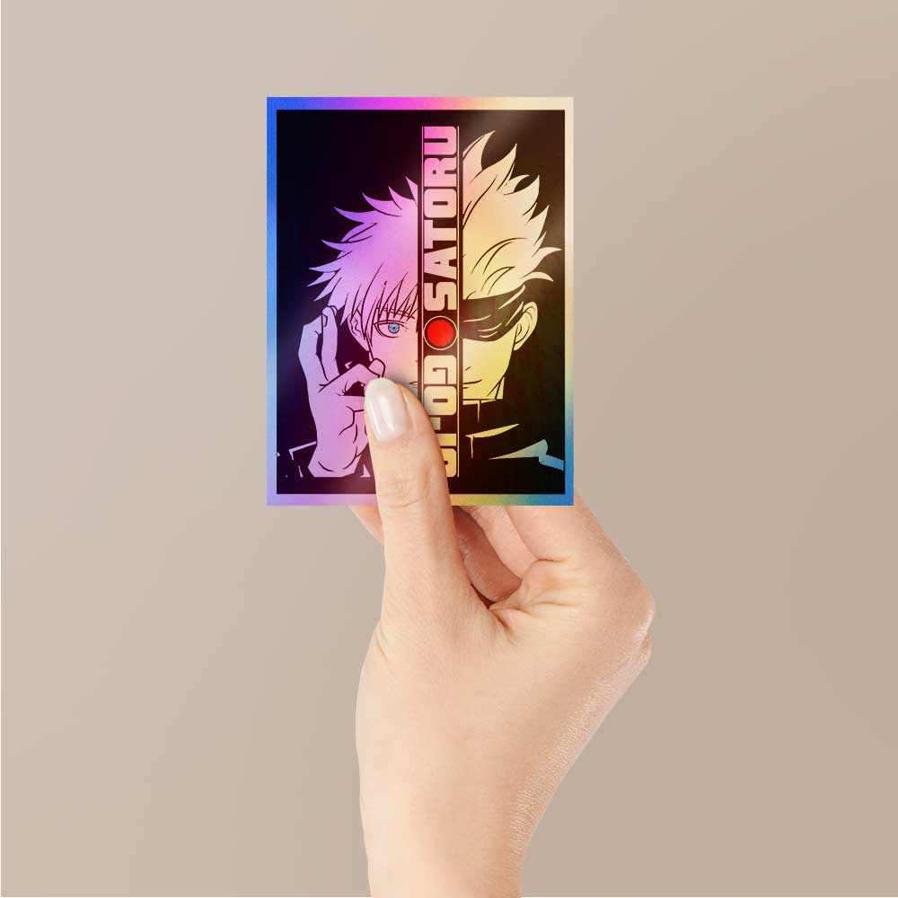 Split-Face Sorcerer Holographic Stickers - Holographic Stickers | STICK IT UP