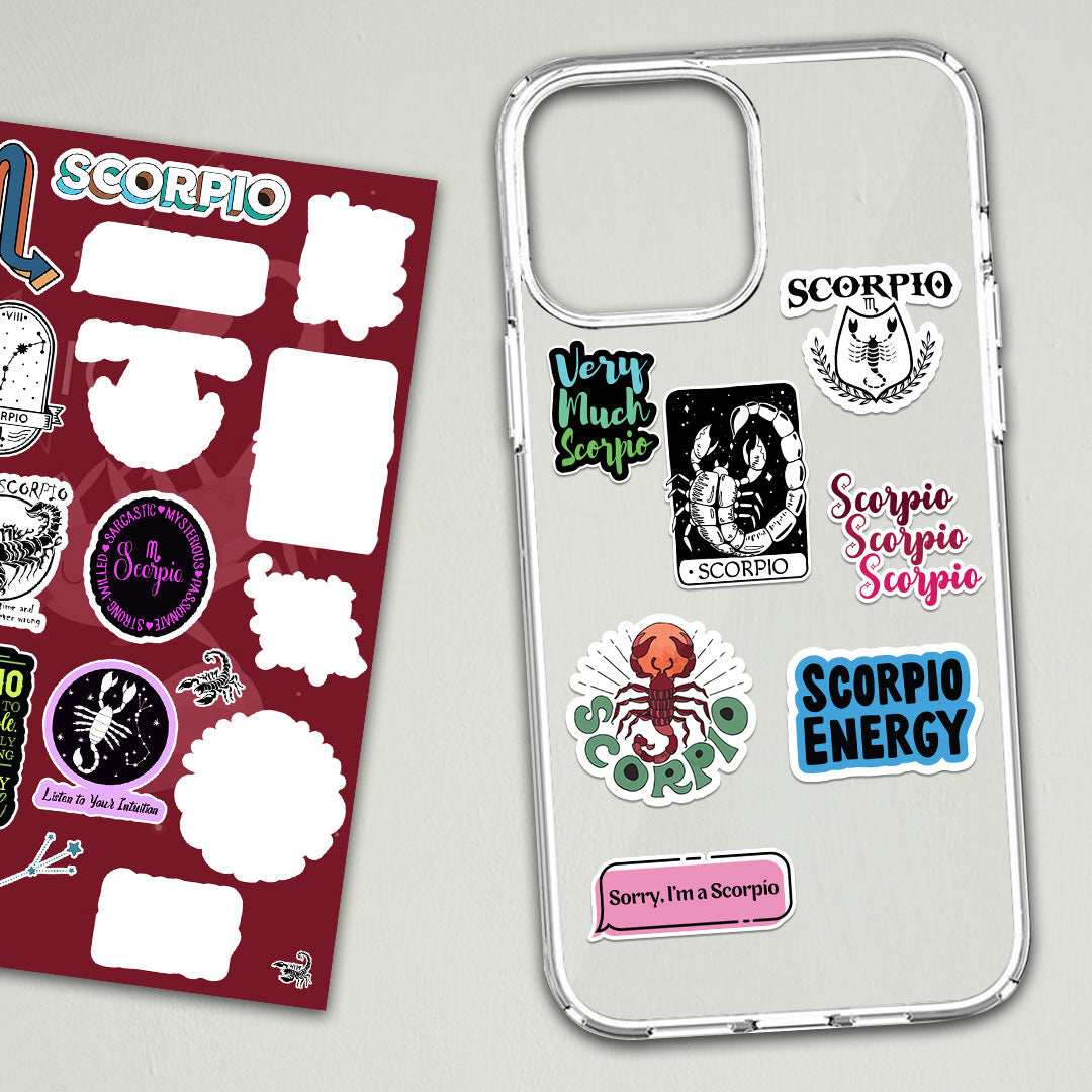 Scorpio Zodiac Sticker Sheet - die-cut vinyl sticker sheet | STICK IT UP Canada