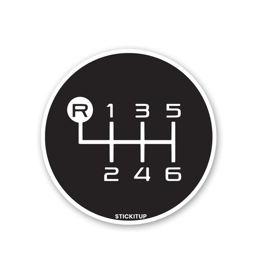 Shift Gear Sticker waterproof vinyl decal for laptop, bike, car & bottle