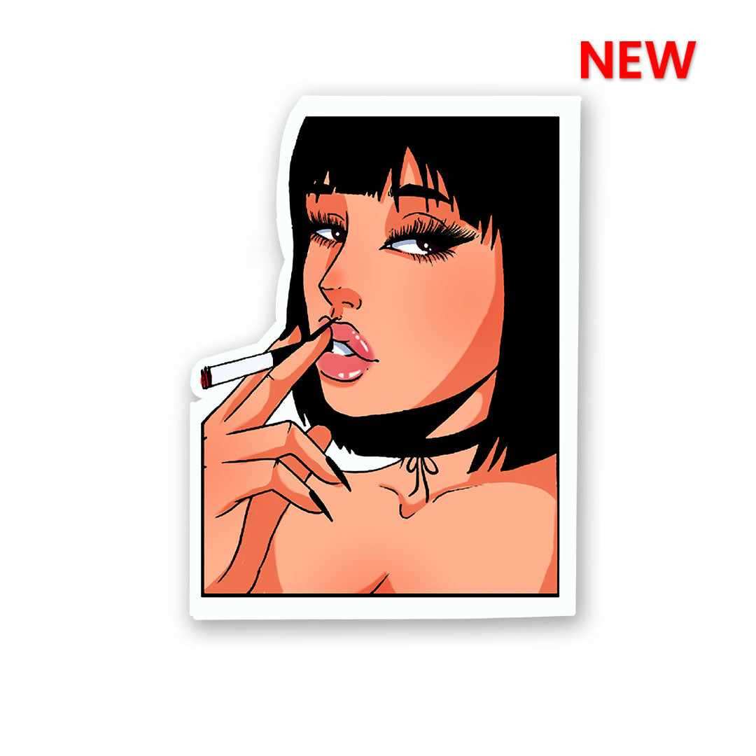 Smoke Girl Sticker - Stickers | STICK IT UP