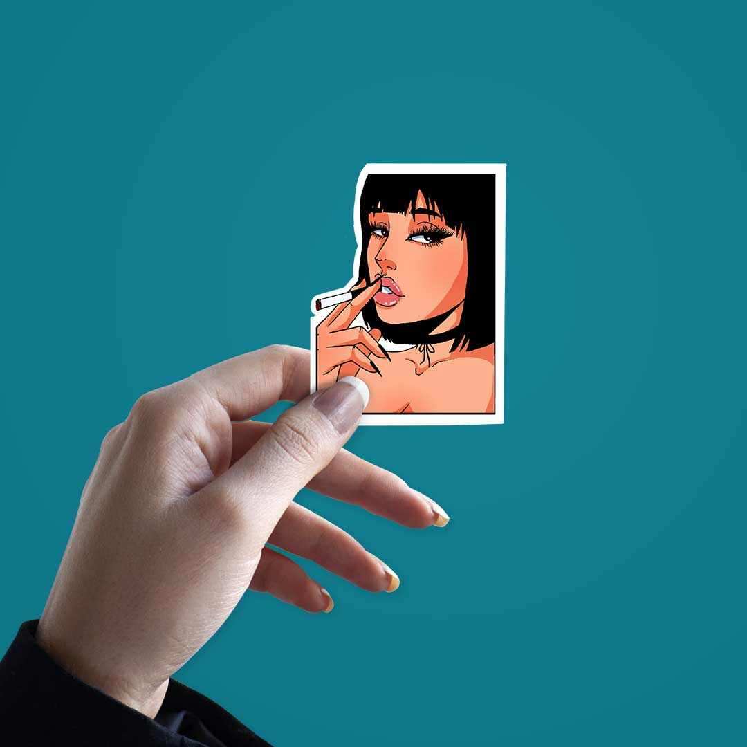 Smoke Girl Sticker - Stickers | STICK IT UP