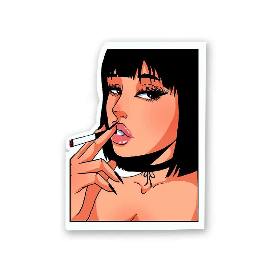 Smoke Girl Sticker - Stickers | STICK IT UP