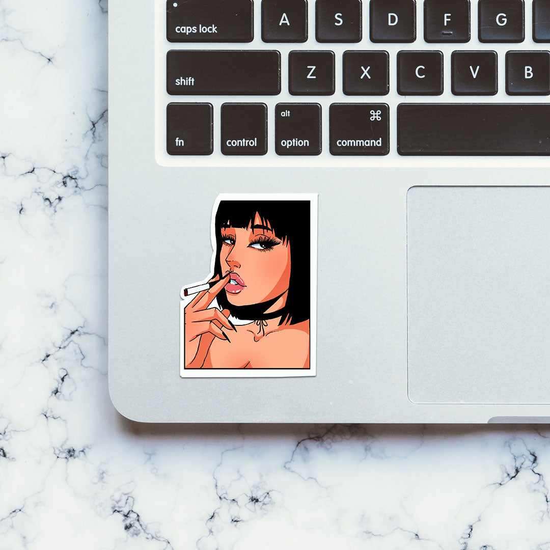 Smoke Girl Sticker - Stickers | STICK IT UP