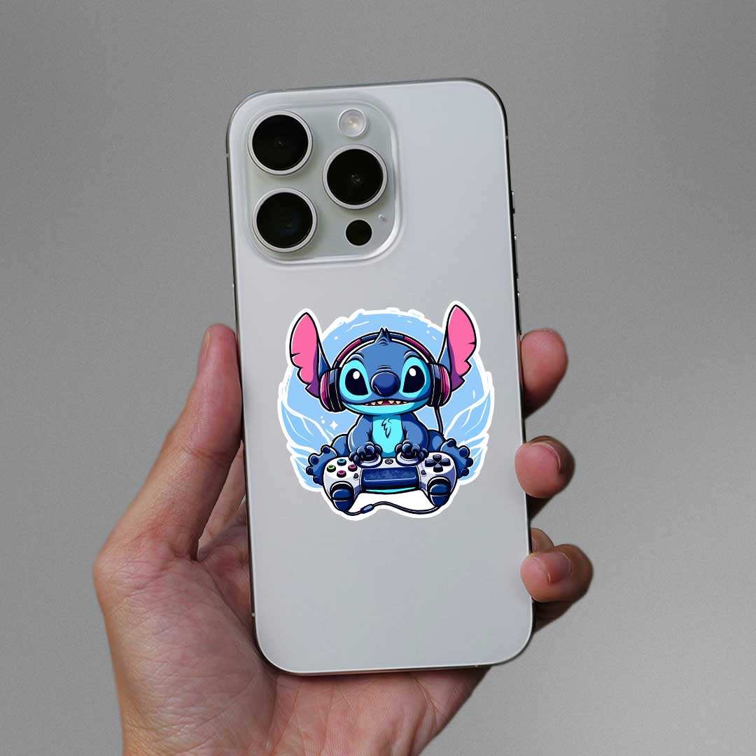 Blue Alien Gamer Sticker - Stickers | STICK IT UP