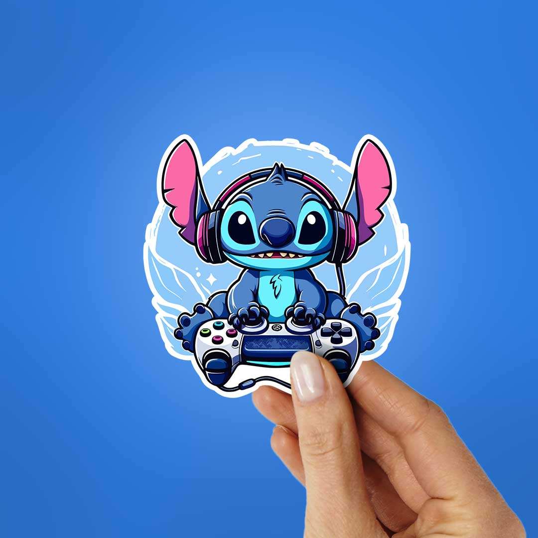 Blue Alien Gamer Sticker - Stickers | STICK IT UP