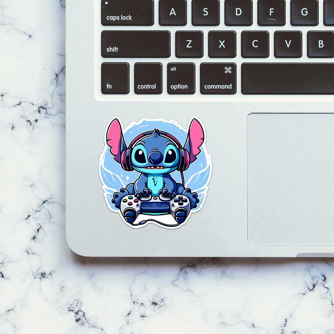 Blue Alien Gamer Sticker - Stickers | STICK IT UP