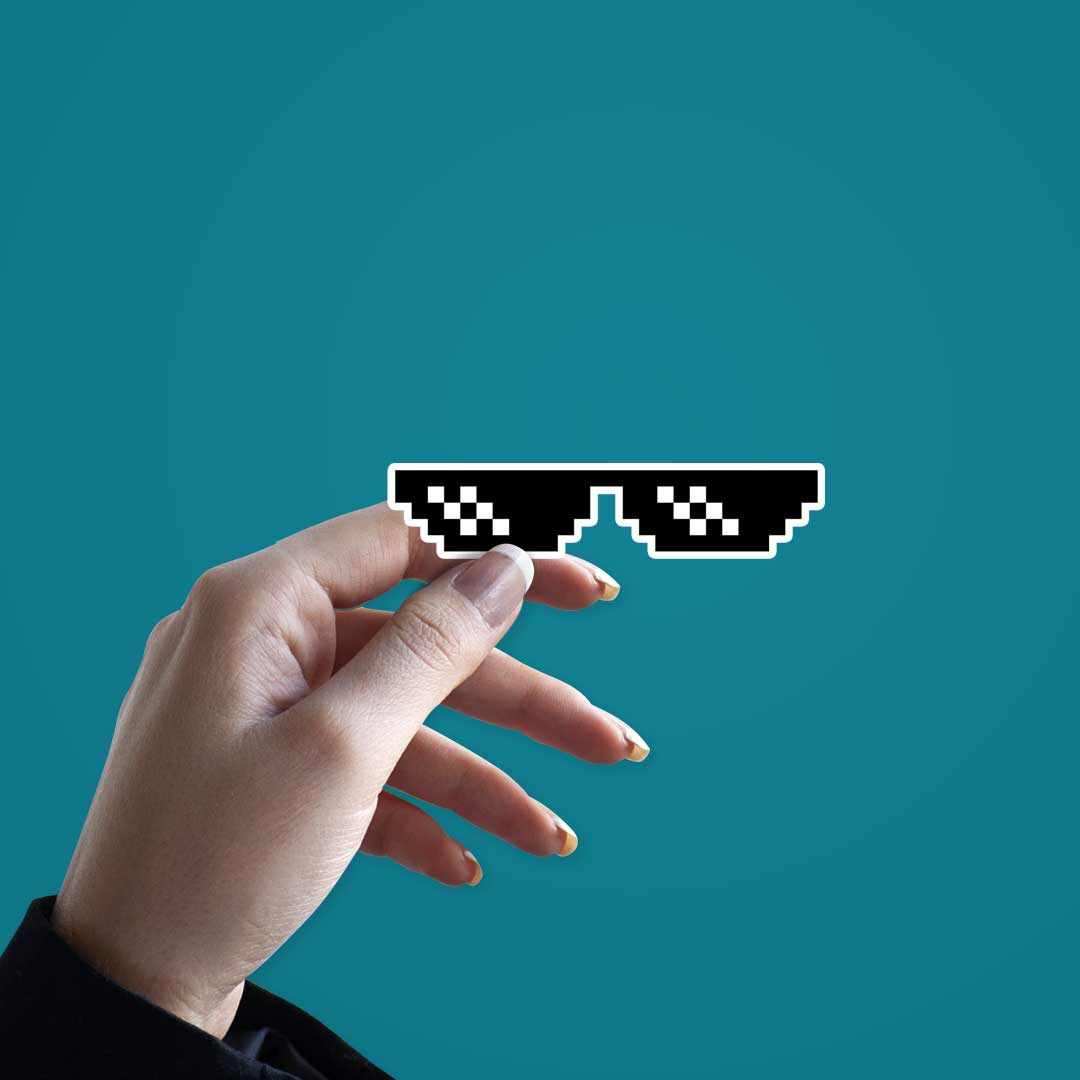 Swag Glasses Sticker waterproof vinyl decal for laptop, bike, car & bottle