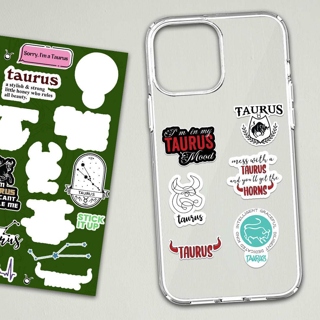 Taurus Zodiac Sticker Sheet - die-cut vinyl sticker sheet | STICK IT UP Canada