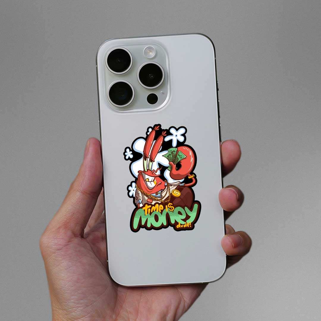 Time Is Money Dude Sticker - Stickers | STICK IT UP
