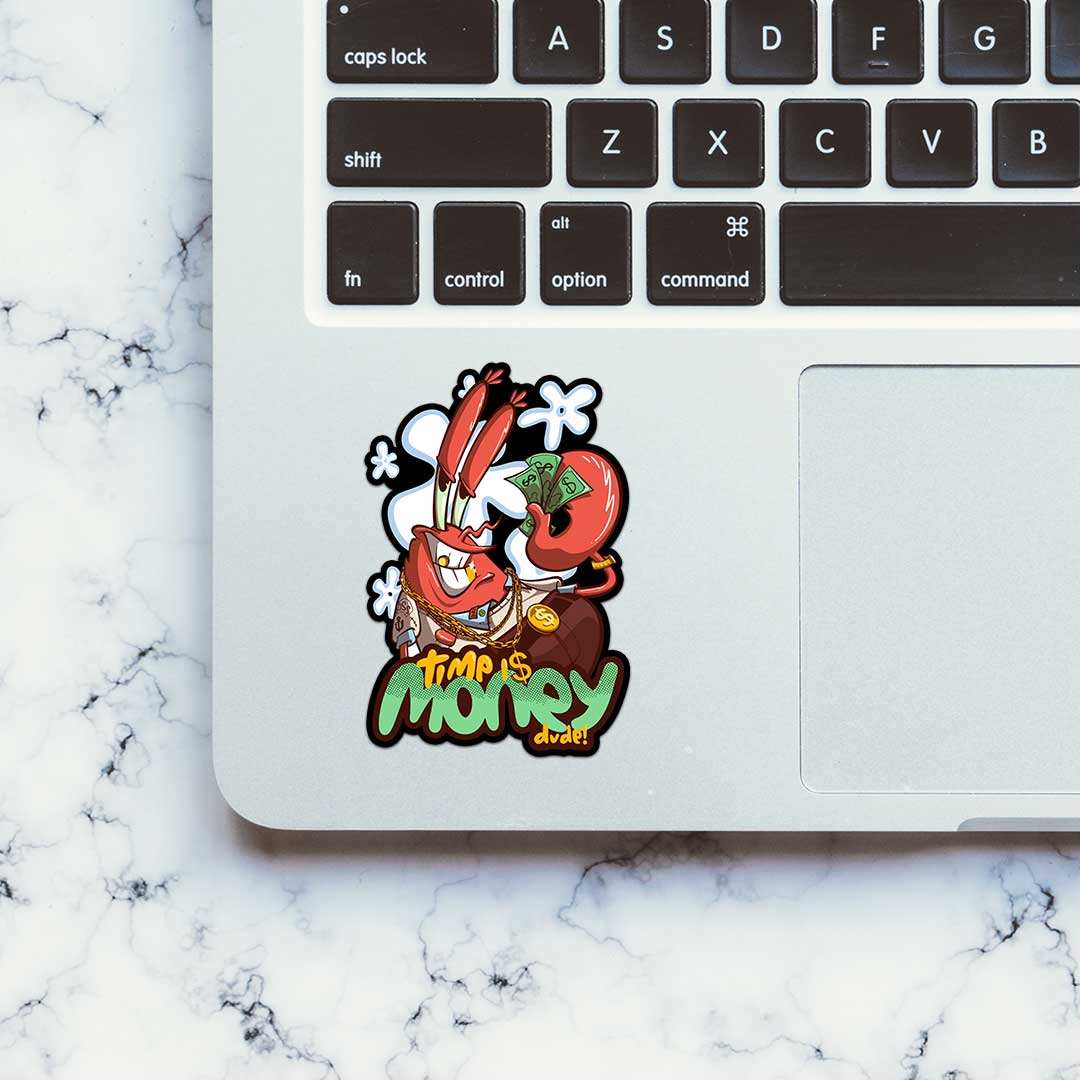 Time Is Money Dude Sticker - Stickers | STICK IT UP