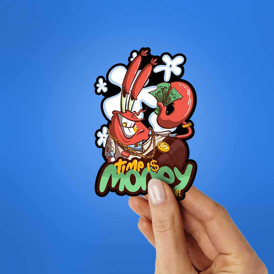 Time Is Money Dude Sticker - Stickers | STICK IT UP