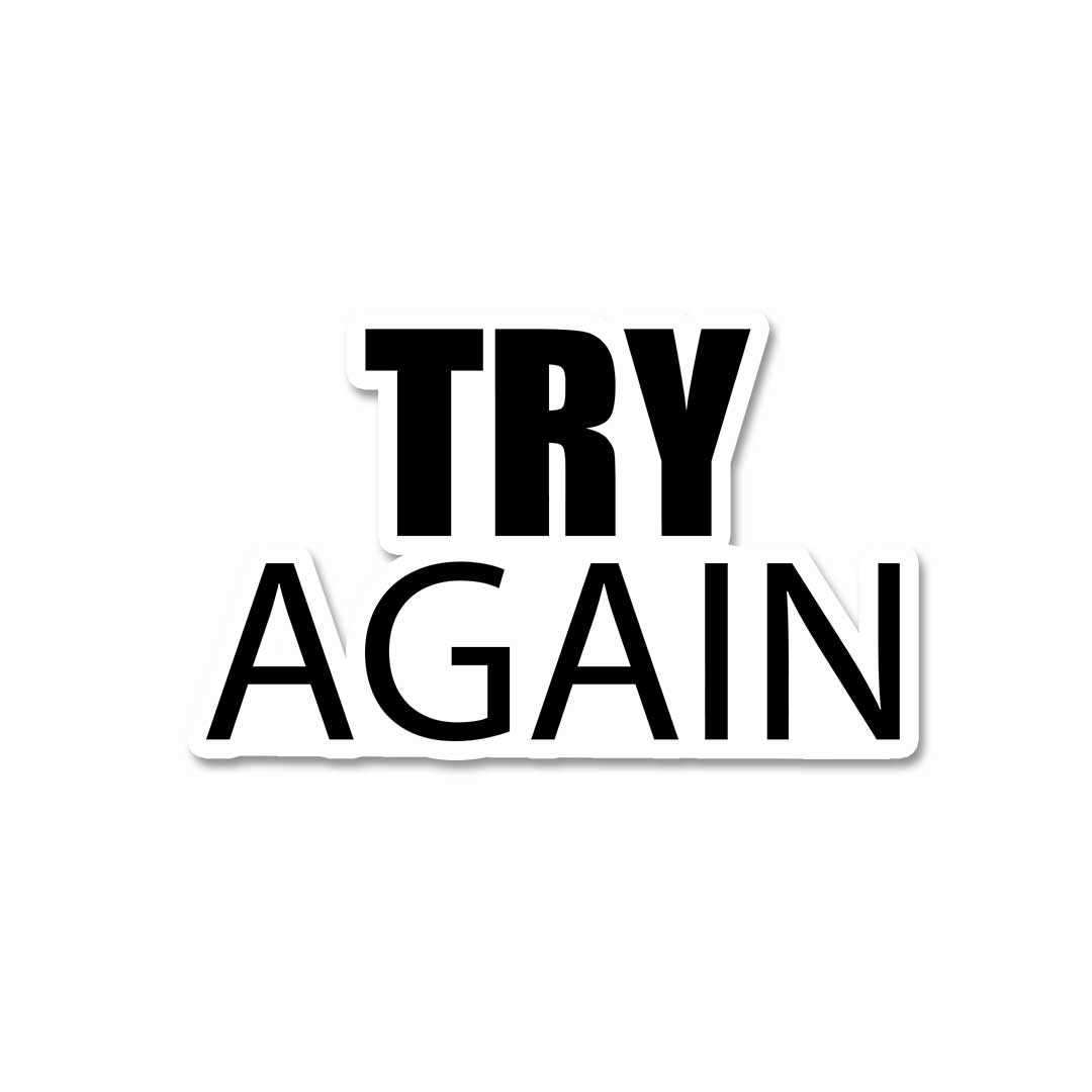 Try again Sticker - Stickers | STICK IT UP