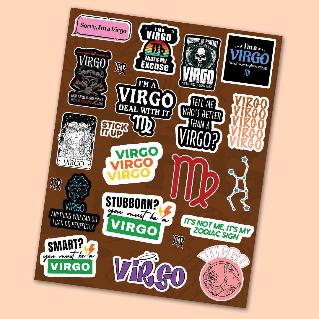 Virgo Zodiac Sticker Sheet - die-cut vinyl sticker sheet | STICK IT UP Canada