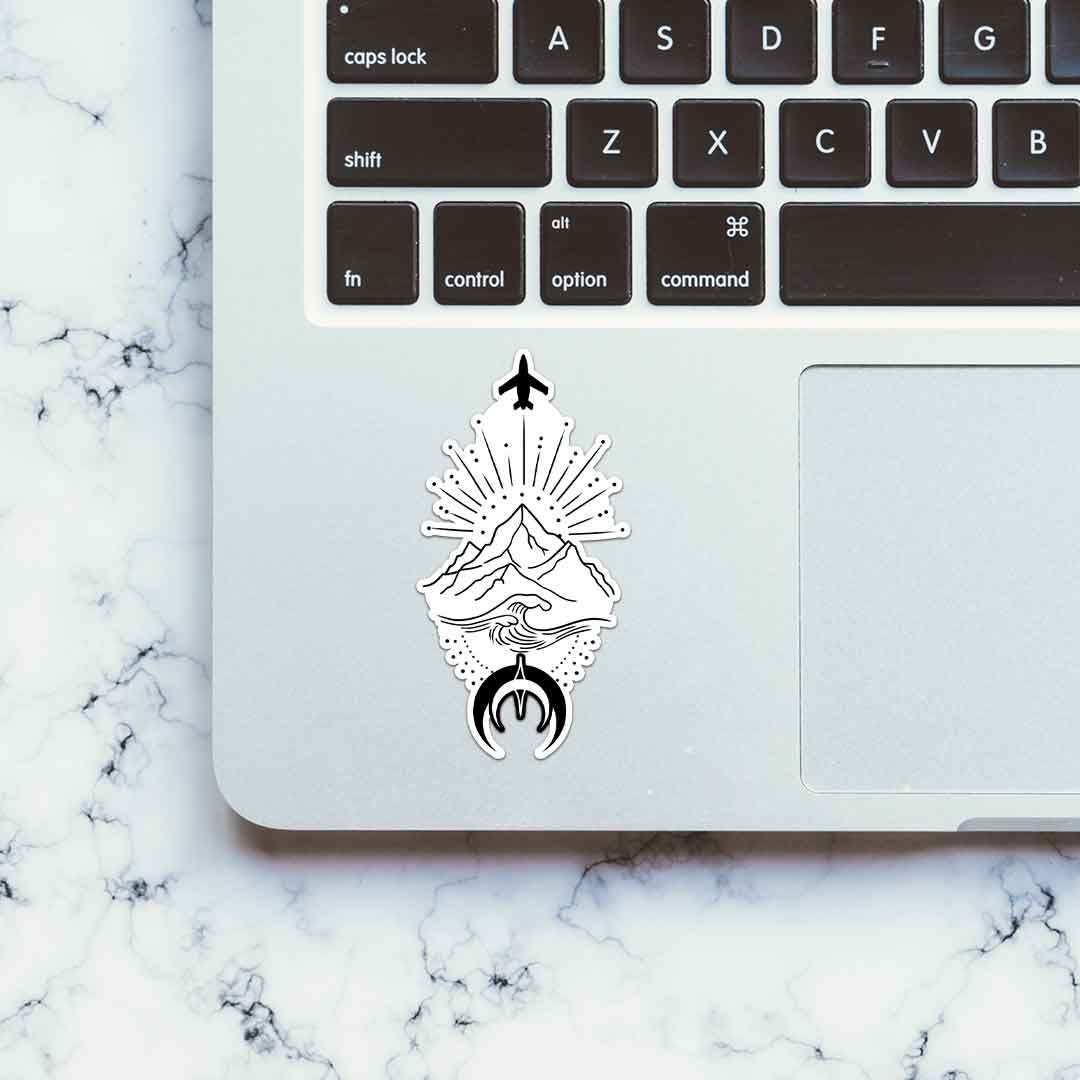Voyage Sticker waterproof vinyl decal for laptop, bike, car & bottle