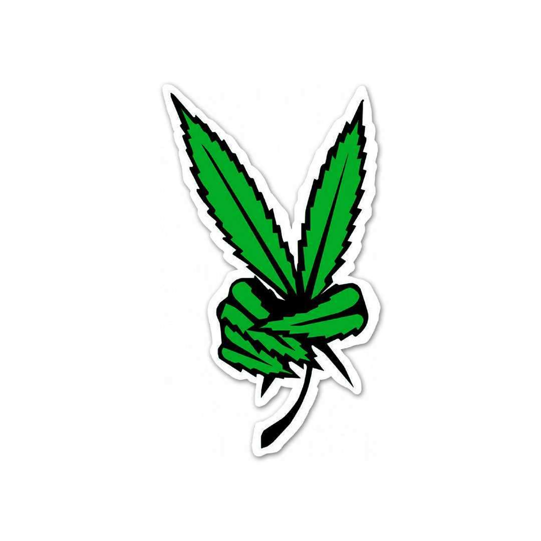 Weed Peace Sticker waterproof vinyl decal for laptop, bike, car & bottle