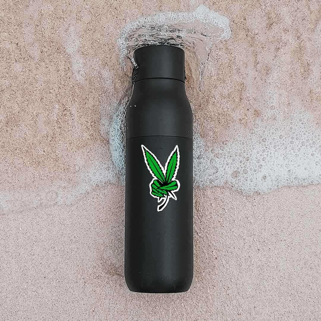 Weed Peace Sticker waterproof vinyl decal for laptop, bike, car & bottle