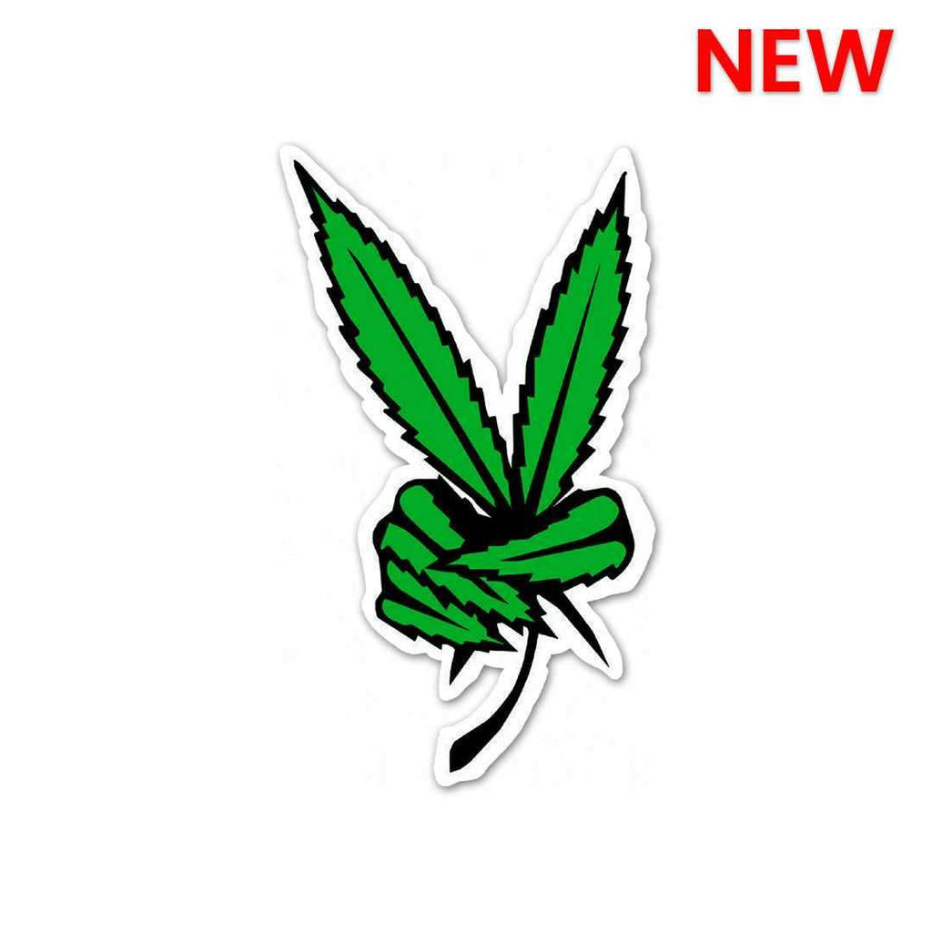 Weed Peace Sticker waterproof vinyl decal for laptop, bike, car & bottle