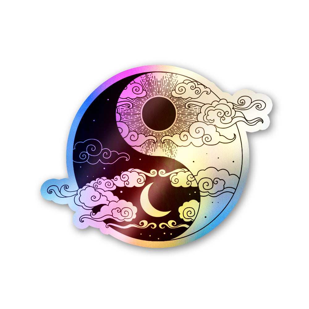 Yin Yang Holographic Stickers - Holographic Stickers | STICK IT UP