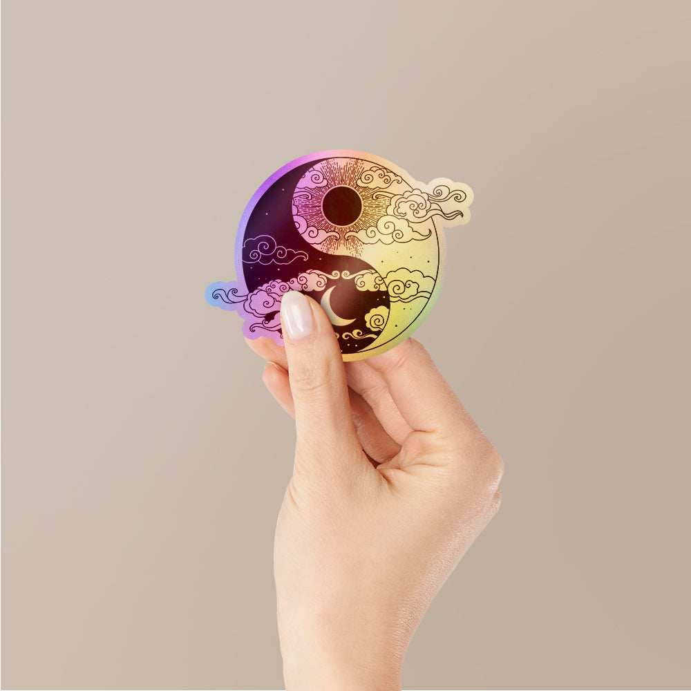 Yin Yang Holographic Stickers - Holographic Stickers | STICK IT UP